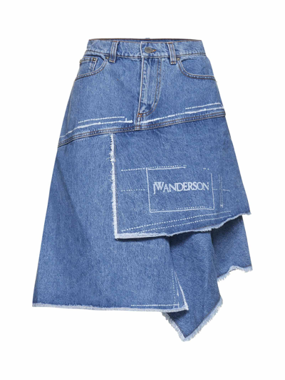 Shop Jw Anderson Skirt In Blue