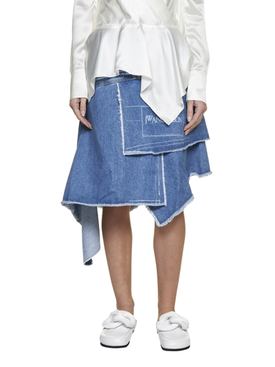 Shop Jw Anderson Skirt In Blue