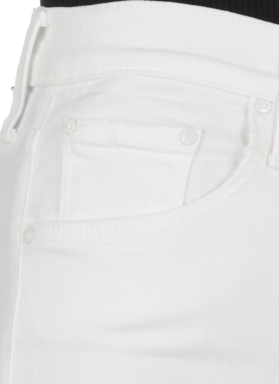 Shop Mother Thetomcat Roller Fray Jeans In White