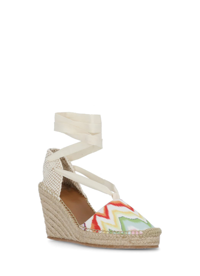 Shop Missoni Fabric Sandal In Multicolor