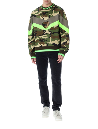 Shop Dolce & Gabbana Camouflage Crewneck Sweatshirt