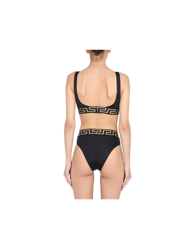 Shop Versace Triangle Bikini In Black
