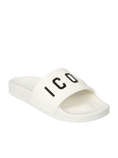 Shop Dsquared2 Slide Sandals In White