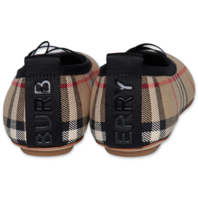 Shop Burberry Ballerine Vintage Check In Tela Di Cotone