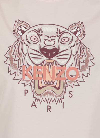 Shop Kenzo Tiger T-shirt In Faded Pink