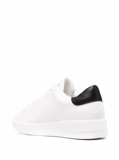 Shop Pinko Womans Leather Sneakers With Logo In White