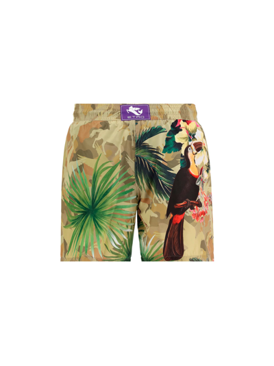 Shop Etro Swim Short In Multi-colour