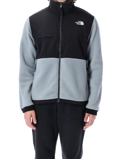 Shop The North Face Denali Full Zip Fleece Jacket In Grey Black