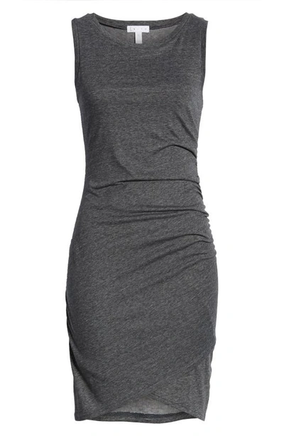 Shop Leith Ruched Body-con Sleeveless Dress In Grey Medium Charcoal Heather
