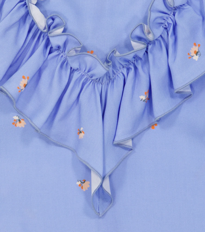Paade Mode Linley Ruffle-trimmed Top In Linley Blue