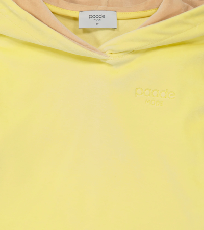 Shop Paade Mode Velvet Jersey Hoodie In Yellow