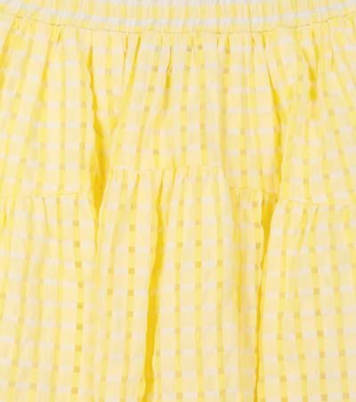Paade Mode Alma Checked Seersucker Skirt In Alma Yellow