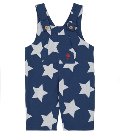 Shop The Animals Observatory Baby Mammoth Cotton Dungarees In Blue