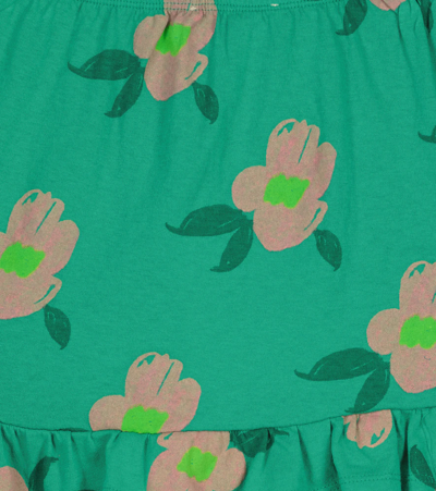 The Animals Observatory Kids Green Flowers Ferret Skirt In Green