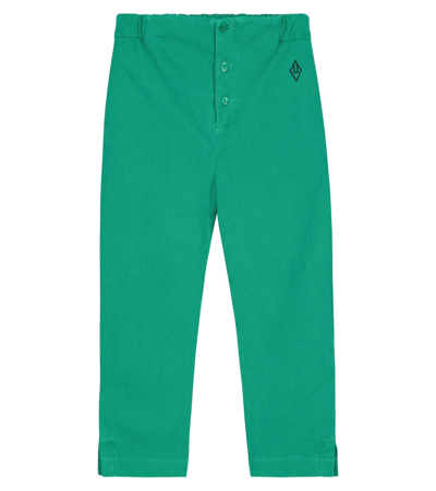 Shop The Animals Observatory Camaleon Printed Cotton Pants In Green