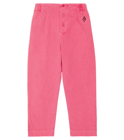 The Animals Observatory Camaleon Printed Cotton Pants In Pink