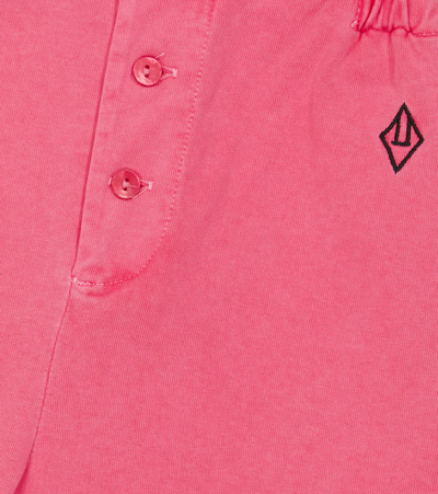 The Animals Observatory Camaleon Printed Cotton Pants In Pink