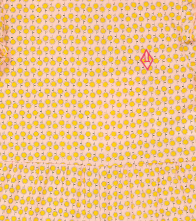 The Animals Observatory Squirrel Printed Cotton Romper In Pink