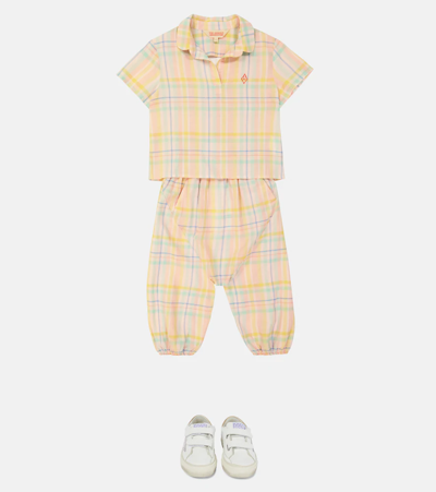 The Animals Observatory Buffalo Checked Cotton Pants In Pink