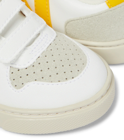 Shop Veja V-10 Faux Leather Sneakers In White Tonic