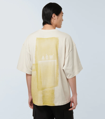 Shop A-cold-wall* Collage Logo Cotton T-shirt In Bone