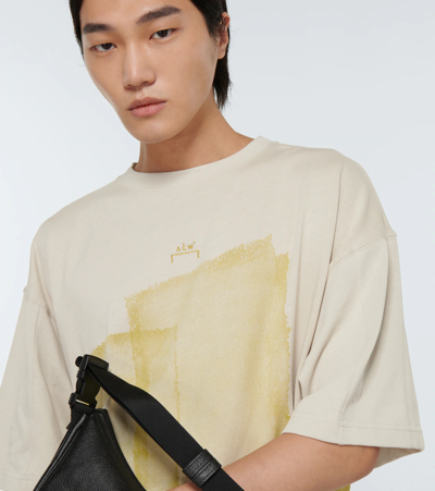 Shop A-cold-wall* Collage Logo Cotton T-shirt In Bone