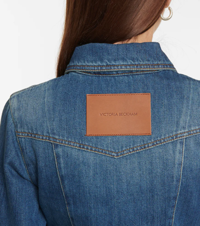 Shop Victoria Beckham Denim Shirt In Authentic 70s Wash