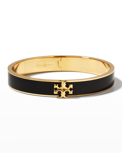 Shop Tory Burch Kira Enamel 10mm Bracelet In Tory Gold Black