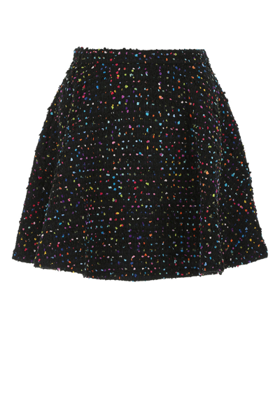 Shop Valentino Multicolor Tweed Mini Skirt Multicoloured  Donna 42