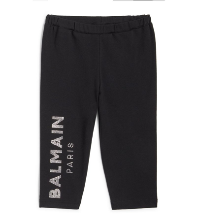 Shop Balmain Kids Logo-embellished Leggings (18-36 Months) In Black