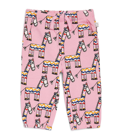 Shop Stella Mccartney Kids Zebra Print Sweatpants In Pink