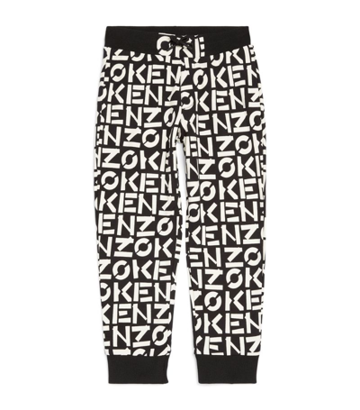 Shop Kenzo All-over Logo Sweatpants In Black