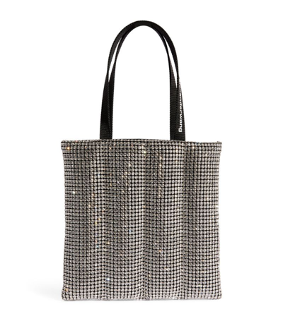 Shop Alexander Wang Crystal-embellished Heiress Tote Bag In White