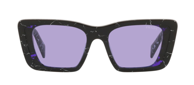 Shop Prada Pr 08ys 03v01o Cat Eye Sunglasses In Violet
