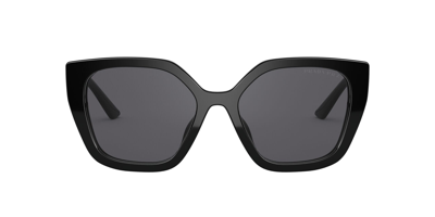 Shop Prada Pr 24xs 1ab5z1 Butterfly Polarized Sunglasses In Grey