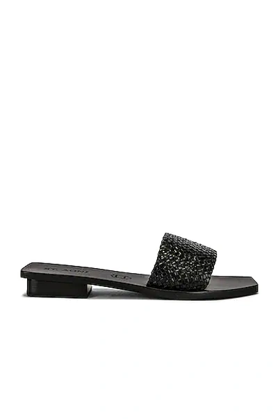 Shop St Agni Edi Woven One Strap Slide In Black