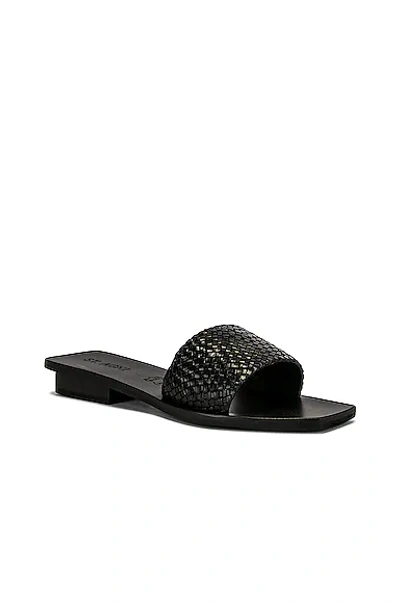 Shop St Agni Edi Woven One Strap Slide In Black