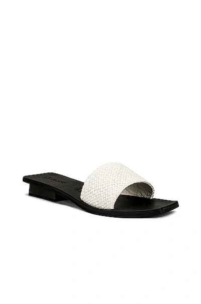 Shop St Agni Edi Woven One Strap Slide In White