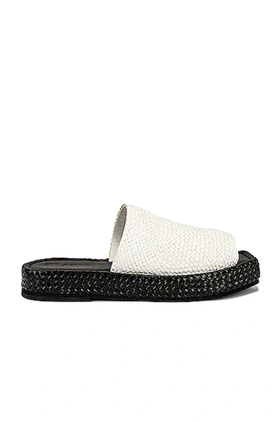 Shop St Agni Marie Woven Flatform Sandal In White