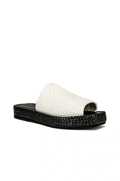 Shop St Agni Marie Woven Flatform Sandal In White