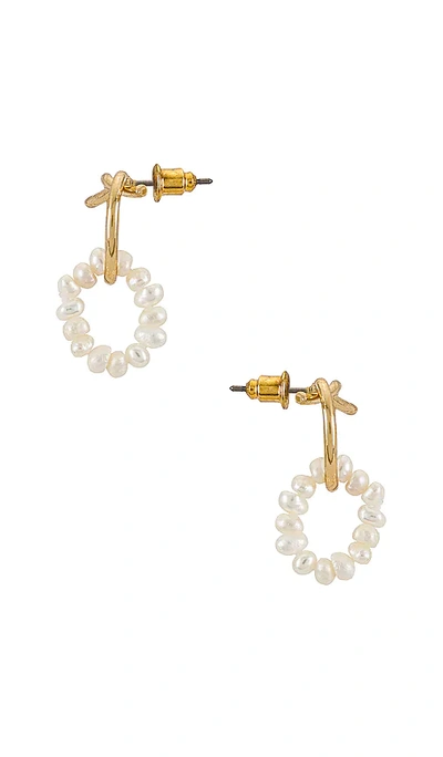 Shop 8 Other Reasons Mini Pearl Knotted Earring In Gold