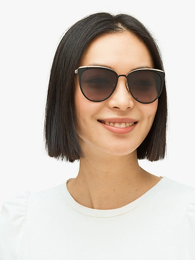 Shop Kate Spade Jabrea Sunglasses In Black