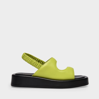 Shop Elleme Gemini Puffy Sandals In Green
