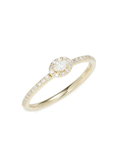 Shop Saks Fifth Avenue Women's 14k Yellow Gold & 0.25 Tcw Diamond Engagement Ring