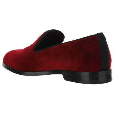 Shop Dolce & Gabbana Men's Loafers Moccasins In Red