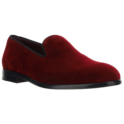 Shop Dolce & Gabbana Men's Loafers Moccasins In Red