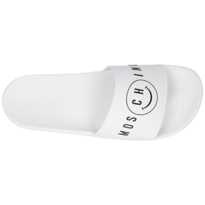 Shop Moschino Men's Slippers Sandals    X Smiley In White