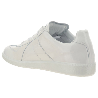 Shop Maison Margiela Men's Shoes High Top Leather Trainers Sneakers  Replica In White