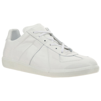Shop Maison Margiela Men's Shoes High Top Leather Trainers Sneakers  Replica In White