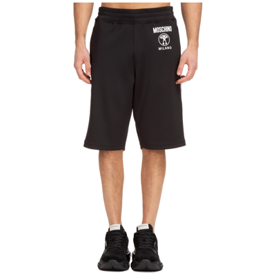 Shop Moschino Men's Shorts Bermuda  Double Question Mark In Black
